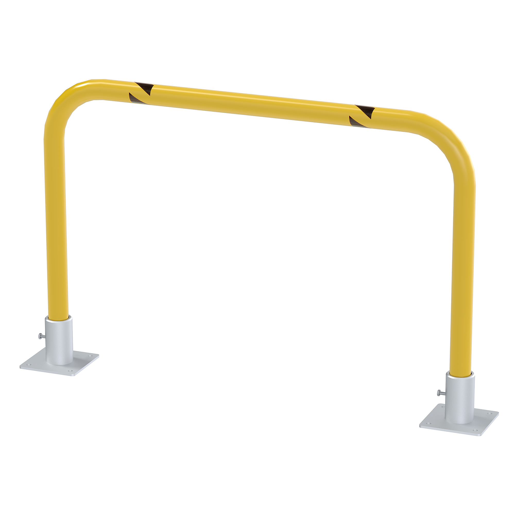 Vestil Steel Removable High Profile Machine and Rack Guard — 36in. x 24in. x 2in., Yellow, Model# HPRO-R-36-24-2